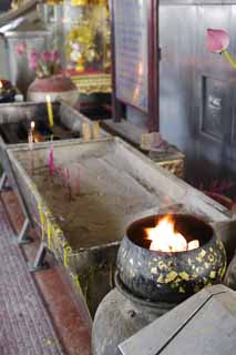 fotografia, materiale, libero il panorama, dipinga, fotografia di scorta,Un possessore di incenso di Wat Sakhet, tempio, Un bastone di incenso, Fiamma, Bangkok