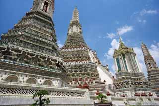fotografia, materiale, libero il panorama, dipinga, fotografia di scorta,Tempio di Dawn, tempio, Immagine buddista, tegola, Bangkok
