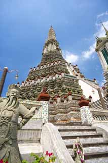 fotografia, materiale, libero il panorama, dipinga, fotografia di scorta,Tempio di Dawn, tempio, Immagine buddista, tegola, Bangkok