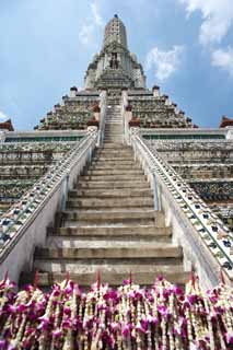 foto,tela,gratis,paisaje,fotografa,idea,Templo del amanecer, Templo, Idea Buddhist, Azulejo, Bangkok