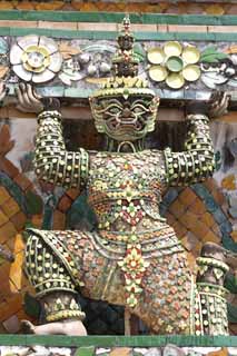 photo,material,free,landscape,picture,stock photo,Creative Commons,An image of Temple of Dawn, temple, Buddhist image, tile, Bangkok