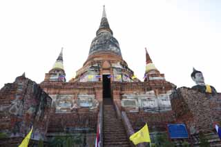 photo, la matire, libre, amnage, dcrivez, photo de la rserve,Che jour d'Ayutthaya, pagode, temple, Image bouddhiste, Ayutthaya reste