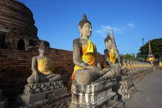 Foto, materiell, befreit, Landschaft, Bild, hat Foto auf Lager,Ein Buddhistisches Bild von Ayutthaya, Buddhistisches Bild, Buddha, Pagode, Ayutthaya-berreste