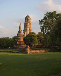 foto,tela,gratis,paisaje,fotografa,idea,Wat Phraram, La herencia cultural de mundo, Buddhism, Pagoda, Sobras de Ayutthaya