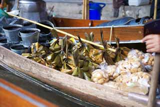 Foto, materiell, befreit, Landschaft, Bild, hat Foto auf Lager,Essen des Wassermarktes, Markt, Das Kaufen und das Verkaufen, Boot, 