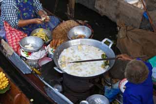 fotografia, materiale, libero il panorama, dipinga, fotografia di scorta,Nave di cibo fritta di mercato di acqua, mercato, Comprando e vendendo, barca, 