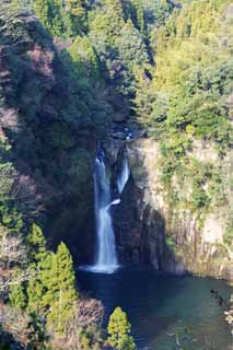 Foto, materiell, befreit, Landschaft, Bild, hat Foto auf Lager,Hijiri-Sturz von Yamato-cho, Die Schssel eines Wasserfalles, Heilige-Sturz, Sasabaru-Fluss, Kaskade