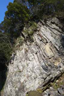 photo,material,free,landscape,picture,stock photo,Creative Commons,Cliff, Ravine, Backlight, cliff, natural monument