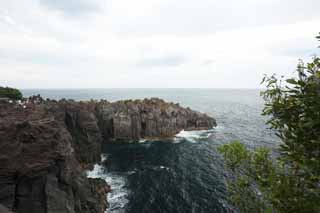 photo,material,free,landscape,picture,stock photo,Creative Commons,Jogasakikaigan, The seaside, The sky, cliff, rock