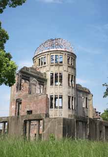 Foto, materiell, befreit, Landschaft, Bild, hat Foto auf Lager,Die Atombombenkuppel, Das kulturelle Erbe von Welt, nukleare Waffe, Krieg, Elend