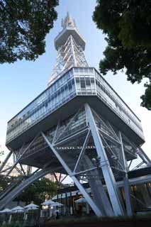 photo,material,free,landscape,picture,stock photo,Creative Commons,Nagoya Television Tower, television tower, An electric wave, TV, Television