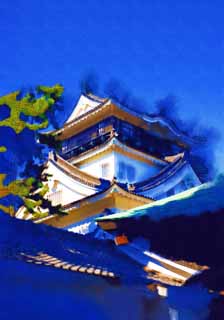 illust,tela,gratis,paisaje,fotografa,idea,pintura,Lpiz de color,dibujo,Castillo de Okazaki, Castillo, Techo, Ieyasu Tokugawa, La historia