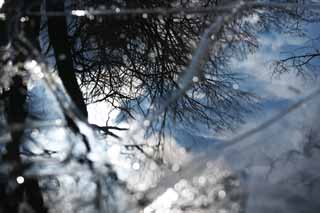 fotografia, materiale, libero il panorama, dipinga, fotografia di scorta,Il cielo che  rotto, Ghiaccio, lago, Lago Onuma, Gelandosi