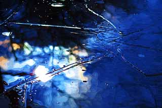 illust, materiale, libero panorama, ritratto dipinto, matita di colore disegna a pastello, disegnando,Il cielo di lato di ghiaccio, Ghiaccio, lago, Lago Onuma, Gelandosi