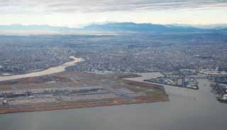 photo, la matire, libre, amnage, dcrivez, photo de la rserve,C'est Mt. Fuji sur les plaines Kanto, Mt. Fuji, Singularit, Wistaria japonais, Une photographie arienne