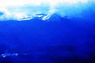 illust, matire, libre, paysage, image, le tableau, crayon de la couleur, colorie, en tirant,Mt. Fuji, Mt. Fuji, Singularit, Wistaria japonais, Une photographie arienne