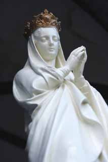 photo,material,free,landscape,picture,stock photo,Creative Commons,Japanese Holy Mother image, Christianity, Maria image, Holy Mother image, bronze statue