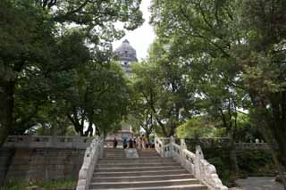 photo,material,free,landscape,picture,stock photo,Creative Commons,The Unganji tower of HuQiu, leaning tower, tower for the repose of souls, brick, tower