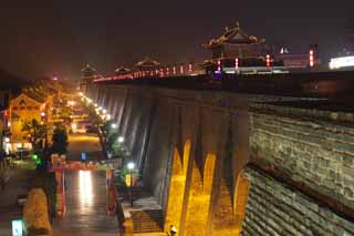 photo, la matire, libre, amnage, dcrivez, photo de la rserve,Long mur de chteau Anjo, Chang'an, porte de chteau, brique, L'histoire