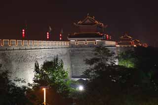 photo,material,free,landscape,picture,stock photo,Creative Commons,Long Anjo castle wall, Chang'an, castle gate, brick, The history