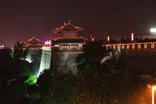 photo,material,free,landscape,picture,stock photo,Creative Commons,Long Anjo castle wall, Chang'an, castle gate, brick, The history