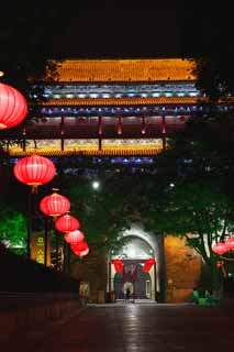 fotografia, materiale, libero il panorama, dipinga, fotografia di scorta,Il cancello di Einei, Chang'an, cancello di castello, mattone, Io me l'accendo