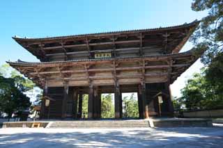 photo,material,free,landscape,picture,stock photo,Creative Commons,Nandaimon Higashiooji, The gate, wooden building, Buddhism, temple