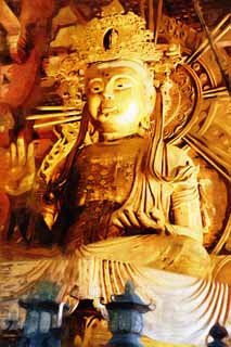 illust, matire, libre, paysage, image, le tableau, crayon de la couleur, colorie, en tirant,Un Nyoirin Kannon Bodhisattva image, Bronze, Une image prsente de statue bouddhiste, Bouddhisme, Image bouddhiste