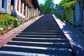 illust, , , , , ,  ,  , ., stairway Nigatsu- ,  stairway, , , 