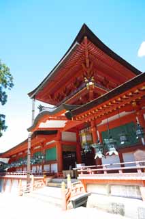 photo, la matire, libre, amnage, dcrivez, photo de la rserve,Kasuga Taisha temple, Shintosme, Temple shintoste, Je suis peint en rouge, toit