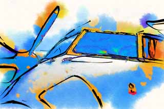 illust, matire, libre, paysage, image, le tableau, crayon de la couleur, colorie, en tirant,Un avion de l'hlice, Un avion, rotor, hlice, racleur du pare-brise