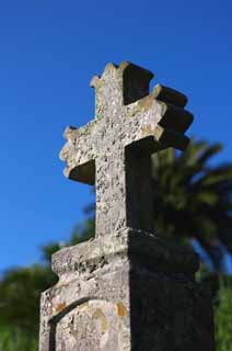 Foto, materiell, befreit, Landschaft, Bild, hat Foto auf Lager,Ein katholischer Grabstein, Grabstein, Christentum, Kreuz, Friedhof