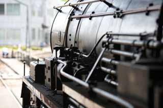 Foto, materieel, vrij, landschap, schilderstuk, bevoorraden foto,Ik ben actiefs gedurende het leven, Bewasem locomotief, Trein, Aandrijfwiel, Ijzer