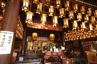 photo,material,free,landscape,picture,stock photo,Creative Commons,The sacred mountain temple main hall of a Buddhist temple, garden lantern, lantern, lamp, 