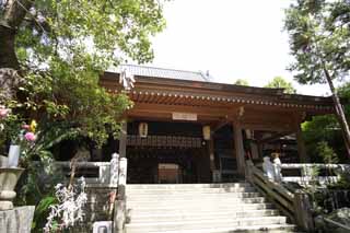 photo,material,free,landscape,picture,stock photo,Creative Commons,The sacred mountain temple main hall of a Buddhist temple, Stairs, Buddhism, temple, wooden building