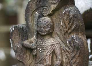 fotografia, materiale, libero il panorama, dipinga, fotografia di scorta,Tempio di montagna sacro Ishibotoke, prenda a sassate statua, Buddismo, spada, Ishibotoke