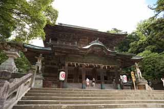 Foto, materieel, vrij, landschap, schilderstuk, bevoorraden foto,Kompira-san Shrine Asahi bedrijf, Shinto heiligdom Boeddhist tempel, Bedrijf, Van hout gebouw, Shinto