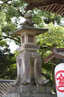 Foto, materiell, befreit, Landschaft, Bild, hat Foto auf Lager,Kompira-san Schrein steinigt Laterne, Schintoistischer Schrein Buddhistischer Tempel, Gesellschaft, grtnern Sie Laterne, Schintoismus