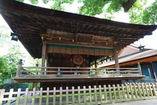 Foto, materieel, vrij, landschap, schilderstuk, bevoorraden foto,Kompira-san Heiligdom kagura hal, Shinto heiligdom Boeddhist tempel, Rol, Van hout gebouw, Shinto