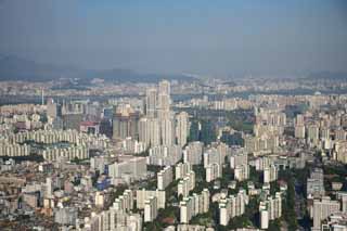 photo,material,free,landscape,picture,stock photo,Creative Commons,Building group of Seoul, building, An aerial photograph, housing complex, An office building