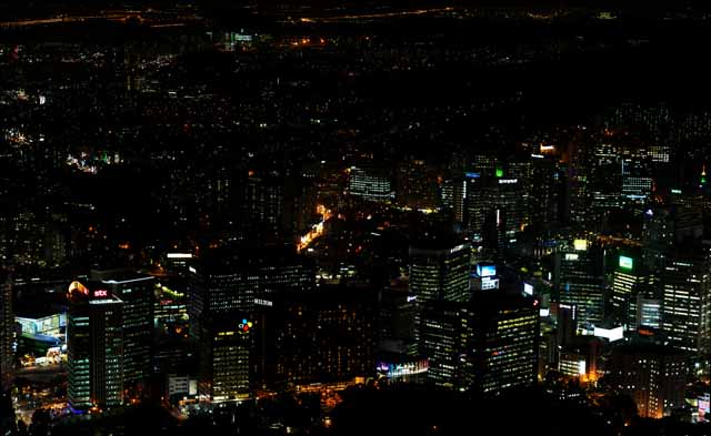 photo, la matire, libre, amnage, dcrivez, photo de la rserve,Une vue de la nuit de Soul, construire, Non, vue de la nuit, Illumination