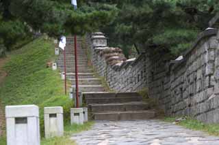 Foto, materieel, vrij, landschap, schilderstuk, bevoorraden foto,Het kasteel muur van Hwaseong Fortress, Kasteel, Stenige bestrating, Tichel, Kasteel muur