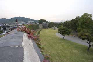 photo,material,free,landscape,picture,stock photo,Creative Commons,Kitanishi gun tower of Hwaseong Fortress, castle, stone pavement, tile, castle wall