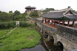 fotografia, material, livra, ajardine, imagine, proveja fotografia,Sinterize porto de arco-ris e BangWhaSuRyuJung, castelo, rio, tijolo, parede de castelo
