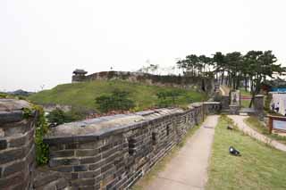 fotografia, material, livra, ajardine, imagine, proveja fotografia,BukAm-porto e DongBukPoRu, castelo, modo, tijolo, parede de castelo