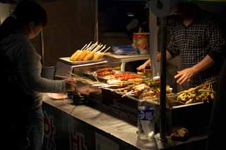 Foto, materiell, befreit, Landschaft, Bild, hat Foto auf Lager,Een avond keet, Einstellung, Das Spucke-braten, Fleisch, Tempura