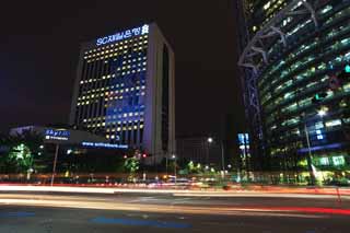 photo,material,free,landscape,picture,stock photo,Creative Commons,Night of Seoul, headlight, building, night view, Illumination