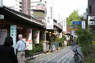 foto,tela,gratis,paisaje,fotografa,idea,Insadong, Galera, Tradicin, Restaurante, Pavimento de piedra