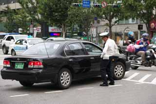 Foto, materieel, vrij, landschap, schilderstuk, bevoorraden foto,Het verkeer overtreding controle, Politieagent, Verkeersvoorschrift, De overtreding controle, Leiding