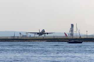 fotografia, materiale, libero il panorama, dipinga, fotografia di scorta,Decollo, Aeroporto, Piano di scorrimento, Decollo, Yacht